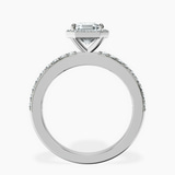 Platinum Lumina Halo Lab Diamond Eternity Ring side right image one