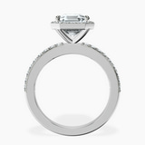 Platinum Lumina Halo Lab Diamond Eternity Ring side right image one