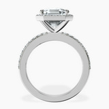 Platinum Lumina Halo Lab Diamond Eternity Ring side right image one