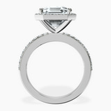 Platinum Lumina Halo Lab Diamond Eternity Ring side right image one