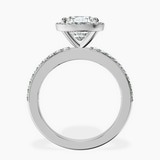 Platinum Lumina Halo Lab Diamond Eternity Ring side right image one