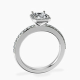 Platinum Lumina Halo Lab Diamond Eternity Ring side right image one