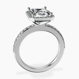 Platinum Lumina Halo Lab Diamond Eternity Ring side right image one