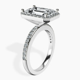 Platinum Lumina Halo Lab Diamond Eternity Ring standing product image one
