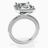 Platinum Lumina Halo Lab Diamond Eternity Ring side right image one