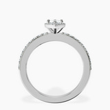Platinum Lumina Halo Lab Diamond Eternity Ring side right image one
