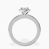 Platinum Lumina Halo Lab Diamond Eternity Ring side right image one