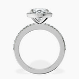 Platinum Lumina Halo Lab Diamond Eternity Ring side right image one