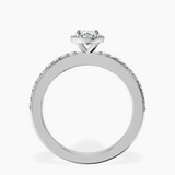 Platinum Lumina Halo Lab Diamond Eternity Ring side right image one