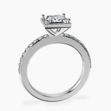 Platinum Lumina Halo Lab Diamond Eternity Ring side right image one