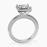 Platinum Lumina Halo Lab Diamond Eternity Ring side right image one
