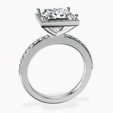 Platinum Lumina Halo Lab Diamond Eternity Ring side right image one