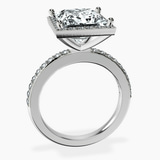 Platinum Lumina Halo Lab Diamond Eternity Ring side right image one