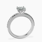 Platinum Lumina Halo Lab Diamond Eternity Ring side right image one