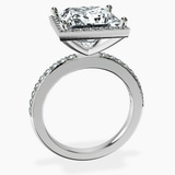 Platinum Lumina Halo Lab Diamond Eternity Ring side right image one