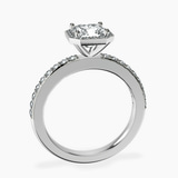 Platinum Lumina Halo Lab Diamond Eternity Ring side right image one