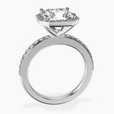Platinum Lumina Halo Lab Diamond Eternity Ring side right image one