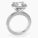 Platinum Lumina Halo Lab Diamond Eternity Ring side right image one