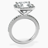 Platinum Lumina Halo Lab Diamond Eternity Ring side right image one