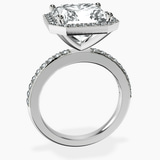 Platinum Lumina Halo Lab Diamond Eternity Ring side right image one