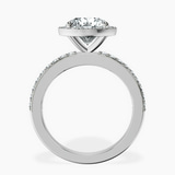Platinum Lumina Halo Lab Diamond Eternity Ring side right image one