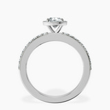 Platinum Lumina Halo Lab Diamond Eternity Ring side right image one