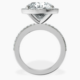 Platinum Lumina Halo Lab Diamond Eternity Ring side right image one