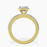 10kt Yellow Gold Lumina Halo Lab Diamond Eternity Ring side right image one