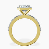 18kt Yellow Gold Lumina Halo Lab Diamond Eternity Ring side right image one