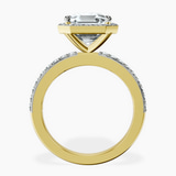 10kt Yellow Gold Lumina Halo Lab Diamond Eternity Ring side right image one