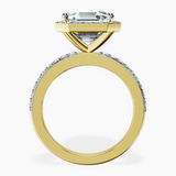 18kt Yellow Gold Lumina Halo Lab Diamond Eternity Ring side right image one