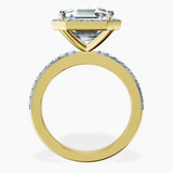 10kt Yellow Gold Lumina Halo Lab Diamond Eternity Ring side right image one