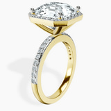 14kt Yellow Gold Lumina Halo Lab Diamond Eternity Ring standing product image one
