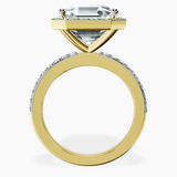14kt Yellow Gold Lumina Halo Lab Diamond Eternity Ring side right image one