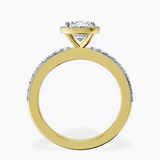 18kt Yellow Gold Lumina Halo Lab Diamond Eternity Ring side right image one