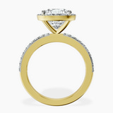 10kt Yellow Gold Lumina Halo Lab Diamond Eternity Ring side right image one