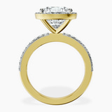 14kt Yellow Gold Lumina Halo Lab Diamond Eternity Ring side right image one