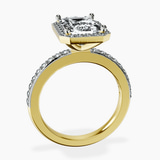 10kt Yellow Gold Lumina Halo Lab Diamond Eternity Ring side right image one