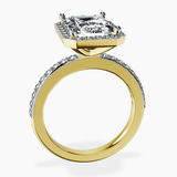 10kt Yellow Gold Lumina Halo Lab Diamond Eternity Ring side right image one
