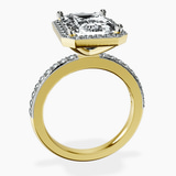 10kt Yellow Gold Lumina Halo Lab Diamond Eternity Ring side right image one
