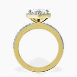 10kt Yellow Gold Lumina Halo Lab Diamond Eternity Ring side right image one