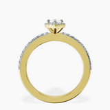 10kt Yellow Gold Lumina Halo Lab Diamond Eternity Ring side right image one