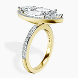 10kt Yellow Gold Lumina Halo Lab Diamond Eternity Ring standing product image one