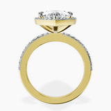 10kt Yellow Gold Lumina Halo Lab Diamond Eternity Ring side right image one