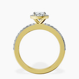 10kt Yellow Gold Lumina Halo Lab Diamond Eternity Ring side right image one