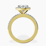 14kt Yellow Gold Lumina Halo Lab Diamond Eternity Ring side right image one
