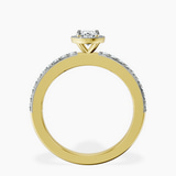 10kt Yellow Gold Lumina Halo Lab Diamond Eternity Ring side right image one