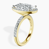 18kt Yellow Gold Lumina Halo Lab Diamond Eternity Ring standing product image one