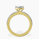 18kt Yellow Gold Lumina Halo Lab Diamond Eternity Ring side right image one