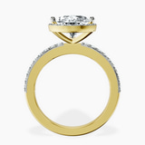 10kt Yellow Gold Lumina Halo Lab Diamond Eternity Ring side right image one